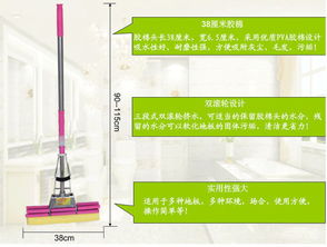 厂家直销铁管磨砂胶棉拖把 高效吸水的清洁利器
